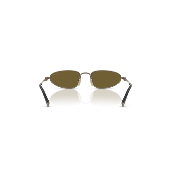 New MIU MIU Gold Rectangle SMUA52 26C-09Z Sunglasses Women - Picture 5 of 6